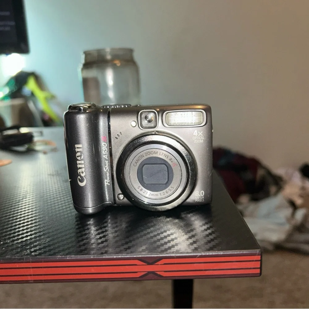 Canon Power Shot A590 IS 8.0 MP Digital Camera - Gray